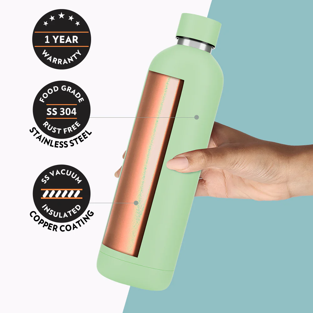 Personalised Pacific Double Wall Bottle, Light Green - Image 4