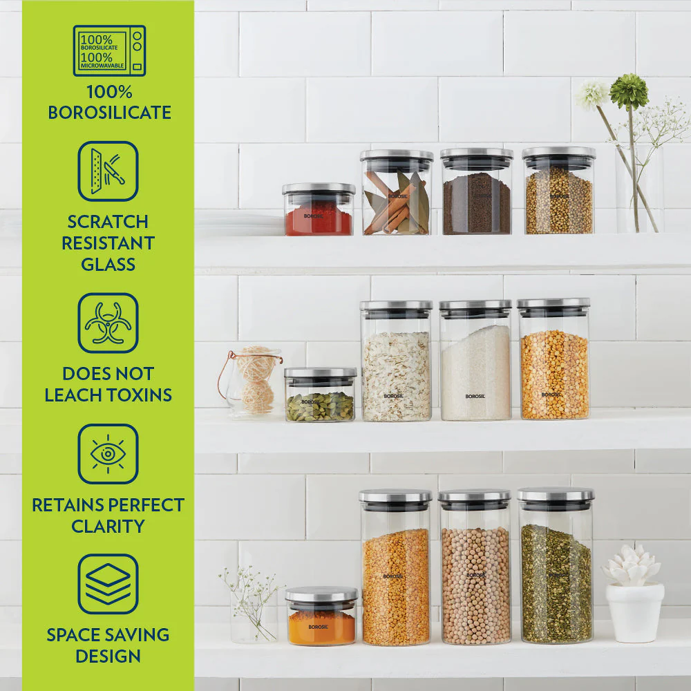 Classic Glass Jar Set with SS Lid - Image 4