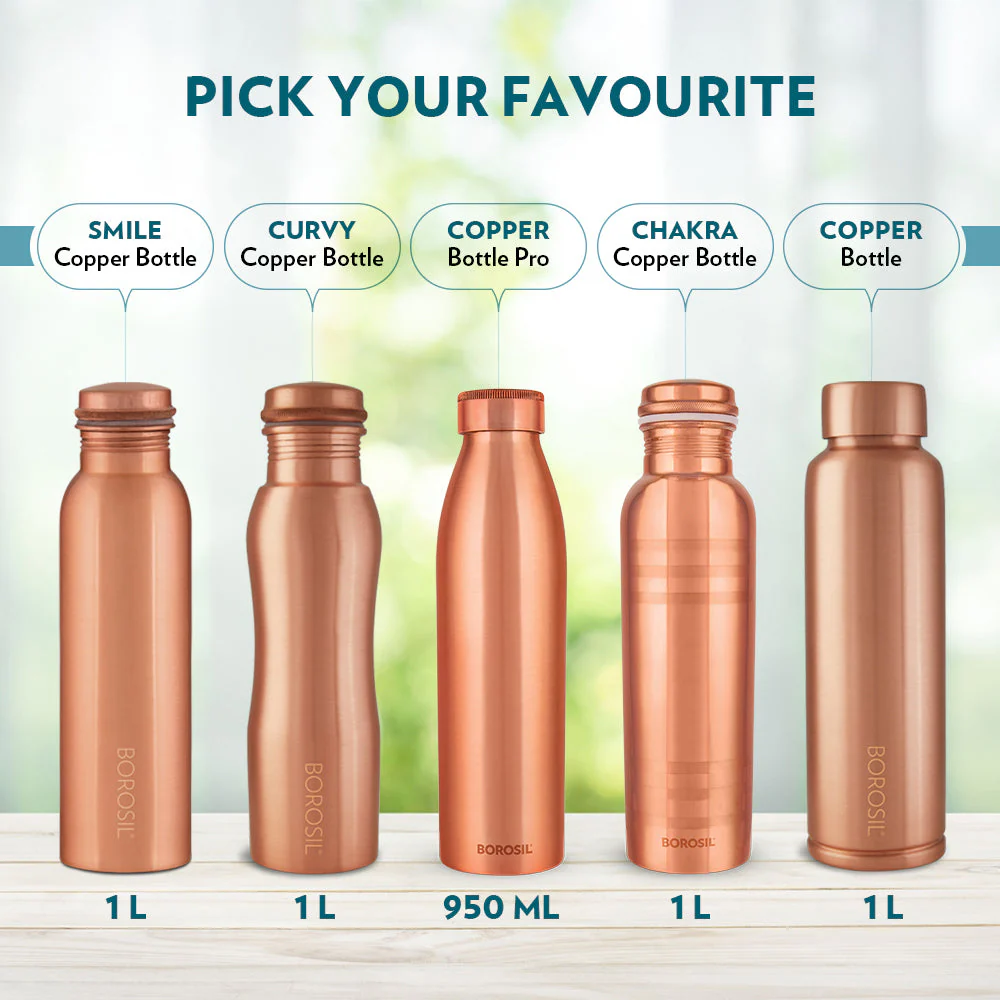 Eco Copper Bottle & Glass Set - Image 7